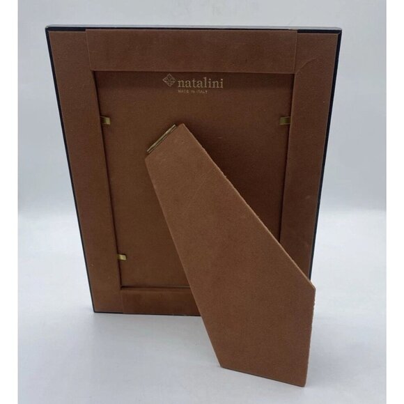 Natalini Wood Picture Frame Made Italy Italian Tan Brown Marquetry For 5" X 7" - Picture 4 of 16